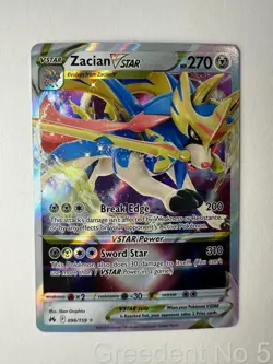 Zamazenta VSTAR 099/159 Holo VSTAR Rare Crown Zenith Pokemon Near Mint - Image 1