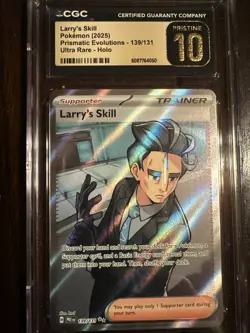 Pokemon SV Prismatic Evolutions 2025 Larry's Skill #139/131 CGC 10 Pristine - Image 1