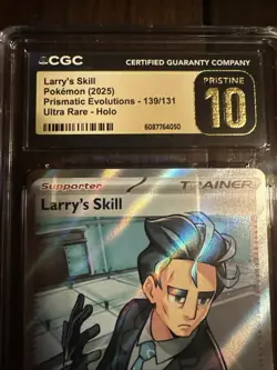 Pokemon SV Prismatic Evolutions 2025 Larry's Skill #139/131 CGC 10 Pristine - Image 3