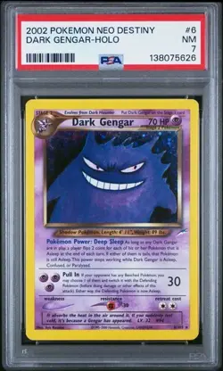 2002 Pokemon Neo Destiny Dark Gengar Holo Rare #6/105 PSA 7 - Image 1