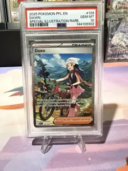 2025 Pokemon Phantasmal Flames #129 Full Art Trainer Dawn SIR PSA 10 Gem Mint - Image 1
