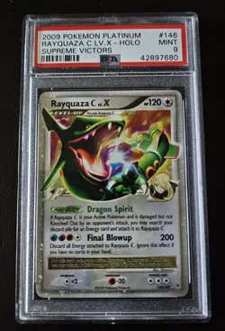 Pokemon Rayquaza C Lv.X Supreme Victors Holo Ultra Rare 146/147 PSA 9 Mint - Image 1