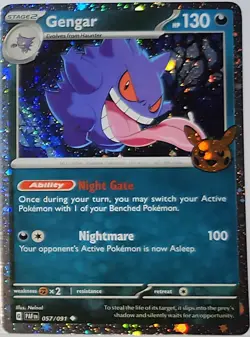 Gengar 057/091 Trick or Trade 2024 Cosmos Holo Rare Stamped Pokemon TCG - Image 1