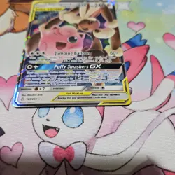 Pokemon Mega Lopunny & Jigglypuff Tag Team GX 165/236 Cosmic Eclipse NM - Image 5