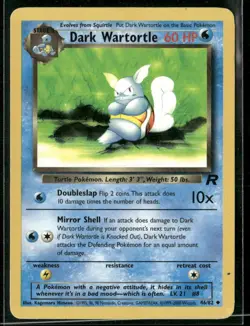 ✰ DARK WARTORTLE 46/82 UNCOMMON TEAM ROCKET POKEMON ✰ MP - Image 2