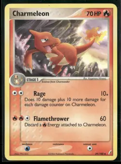 ✰ CHARMELEON 29/100 UNCOMMON CRYSTAL GUARDIANS POKEMON ✰ LP - Image 2
