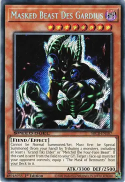 YuGiOh Speed Duel: Battle City Box Masked Beast Des Gardius SBCB-EN107 SR - Image 1