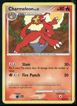 ✰ CHARMELEON 35/99 UNCOMMON ARCEUS POKEMON ✰ MP - Image 2