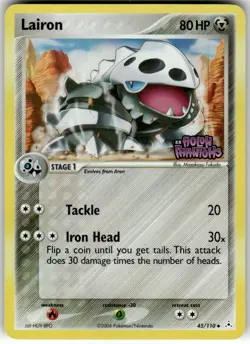 LAIRON - 45/110 - UC - HOLON PHANTOMS - POKEMON - REVERSE HOLO - DAMAGED - Image 2