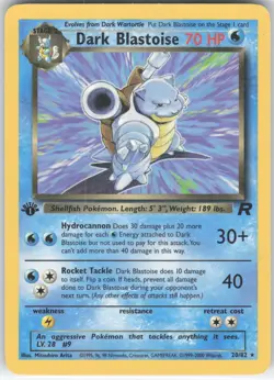 ✰ DARK BLASTOISE 20/82 RARE TEAM ROCKET POKEMON ✰ LP - Image 2