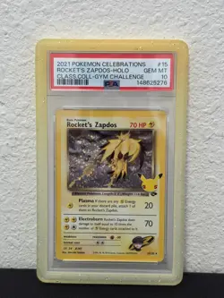 Rockets Zapdos Classic Collection 15/132 Celebrations PSA 10 GEM MINT Pokemon - Image 1