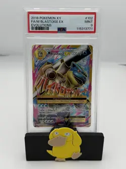 2016 Pokemon XY Evolutions Mega Blastoise EX (Full Art) 102/108 Holo PSA 9 - Image 1