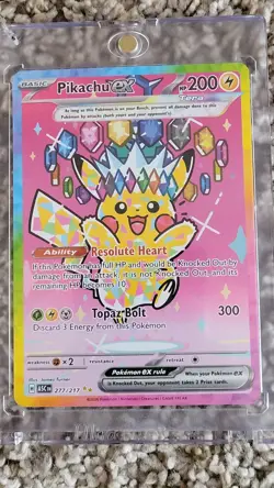 Pokemon TCG Pikachu ex 277/217 Ascended Heroes Special Illustration Rare NM SIR - Image 1