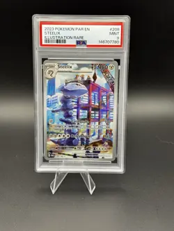2023 POKEMON PAR EN-PARADOX RIFT ILLUSTRATION RARE #208 STEELIX PSA 9 - Image 1