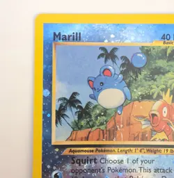 Pokemon TCG Marill 11/18 Southern Islands Promo Reverse Holo W/ Swirl - Image 3