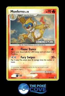 Monferno 56/130 | Diamond & Pearl Reverse Holo | Pokemon Uncommon | DMG - Image 1