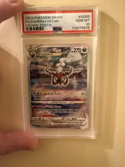Pokemon Crown Zenith Darkrai VSTAR GG50/GG70 Gem Mint PSA 10 Gem Mint Alt Art - Image 1