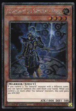 Legendary Six Samurai - Kizan - RA03-EN249 - Platinum Secret Rare - Yugioh - Image 1