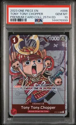 PSA 10 Tony Tony Chopper 25th Anniversary ST01-006 2023 One Piece - Image 1