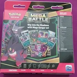 Pokemon Mega Battle Deck Mega Gengar EX Foil Cards Deck Box Playmat Coin 2023 - Image 2