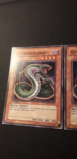 Yu-Gi-Oh! 3x Giftseeschlange, TAEV-DE017, Common, 1. Auflage, Deutsch, NM/NM/EX - Image 2