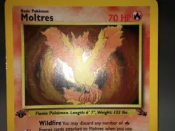 1st Edition Holo Moltress Card - Ungraded/Near Mint - Fossil 12/62 - 1999 - Image 3