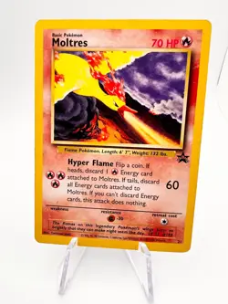 Moltres #21 “Pokemon The Movie 2000” Rare Black Star Promo Pokemon Card LP - Image 1