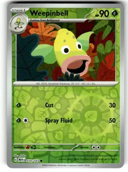 Weepinbell Reverse Holo NM 070/165 Scarlet & Violet 151 Pokemon Card - Image 1