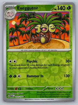 Exeggutor SV: Scarlet & Violet 151 #103/165 Uncommon Reverse Holo Pokemon Card - Image 1