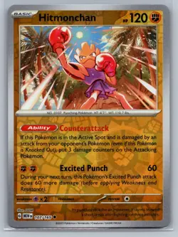 Hitmonchan SV: Scarlet & Violet 151 #107/165 Uncommon Reverse Holo Pokemon Card - Image 1