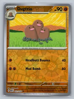 Dugtrio SV: Scarlet & Violet 151 #051/165 Uncommon Reverse Holo Pokemon Card - Image 1
