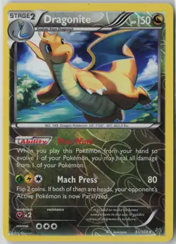 Dragonite 51/108 Reverse Holo Pokemon Card TCG Roaring Skies XY - Image 1