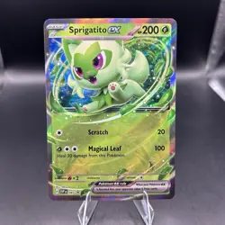 Sprigatito ex 087 Sv: Scarlet & Violet Black Star Promo Card (SVP) Holo NearMint - Image 1