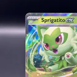 Sprigatito ex 087 Sv: Scarlet & Violet Black Star Promo Card (SVP) Holo NearMint - Image 3