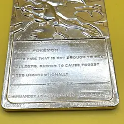 1999 Charizard Pokemon Trading Card 24K Gold Plated, Limited Edition Burger King - Image 5