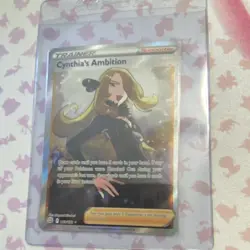 Pokemon Cynthia's Ambition Full Art Ultra Rare Holo Brilliant Stars 169/172 Card - Image 1