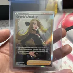 Pokemon Cynthia's Ambition Full Art Ultra Rare Holo Brilliant Stars 169/172 Card - Image 3