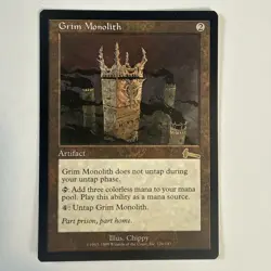 Grim Monolith – Urza’s Legacy (ULG) – LP – Reserved List – MTG - Image 1