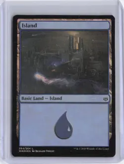 MTG War of the Spark #254 Island (254) Land Foil - Image 1