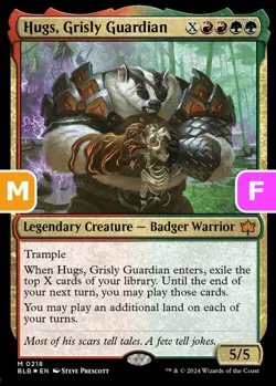 MTG Hugs Grisly Guardian Bloomburrow Mythic Legendary Creature NM - Image 1
