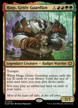 MTG Hugs Grisly Guardian Bloomburrow Mythic Legendary Creature NM - Image 2