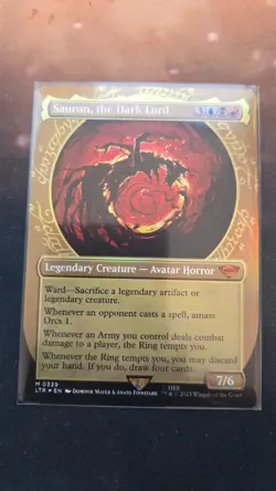 MTG Sauron, the Dark Lord *SHOWCASE FOIL* The Lord of the Rings 0329 NM - Image 1