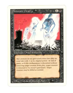 MTG Magic the Gathering Animate Dead - Revised Edition LP - Image 1