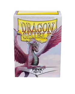 Dragon Shield Medium Deck Protector Matte Pink 100 Arcane Tinman Sleeves - Image 3