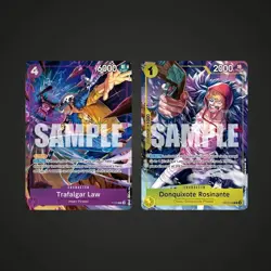 One Piece - Illustration Box Vol 5 & 6 Promo Cards - Ace, Sabo, Law & Rosinante - Image 3