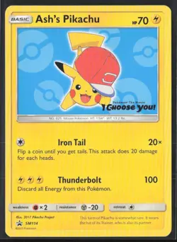 Ash's Pikachu SM114 Pokemon Sun and Moon Promo - Image 1