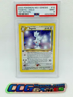 Pokemon Togetic #16 1st Edition HOLO Foil Neo Genesis Thin Stamp PSA 9 *CCGHouse - Image 1
