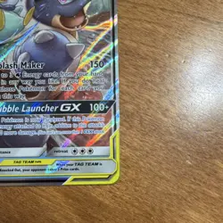 Pokemon Blastoise & Piplup GX 38/236 Full Art Holo Sm-Cosmic Eclipse - Image 4