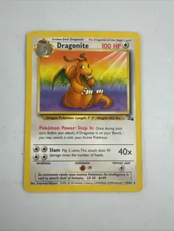 Vintage 1999 Pokemon Dragonite 19/62 Fossil Rare ENGLISH LP - Image 1
