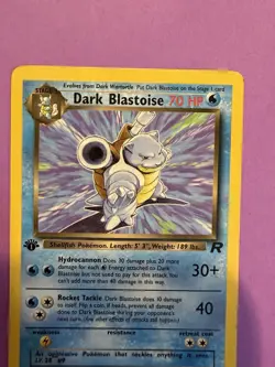 Pokemon Team Rocket Dark Blastoise 1st Edition 20/82 2000 NON HOLO LP - Image 2